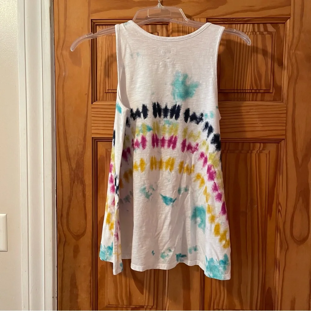 Sonoma Women's Flowy Tie-Dye Tank Top - White, Yellow, Pink, Blue - Picture 3 of 3